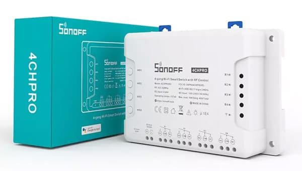 SONOFF Smart Διακόπτης 4CH PRO R3, 4 θέσεων, 40A, RF control (Λευκό) 8