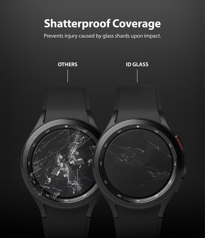 Ringke IDGL 4pcs Tempered Glass for Samsung Galaxy Watch 4 Classic 42mm on a Rake (G4as055) 12