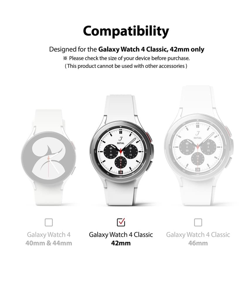 Ringke IDGL 4pcs Tempered Glass for Samsung Galaxy Watch 4 Classic 42mm on a Rake (G4as055) 9