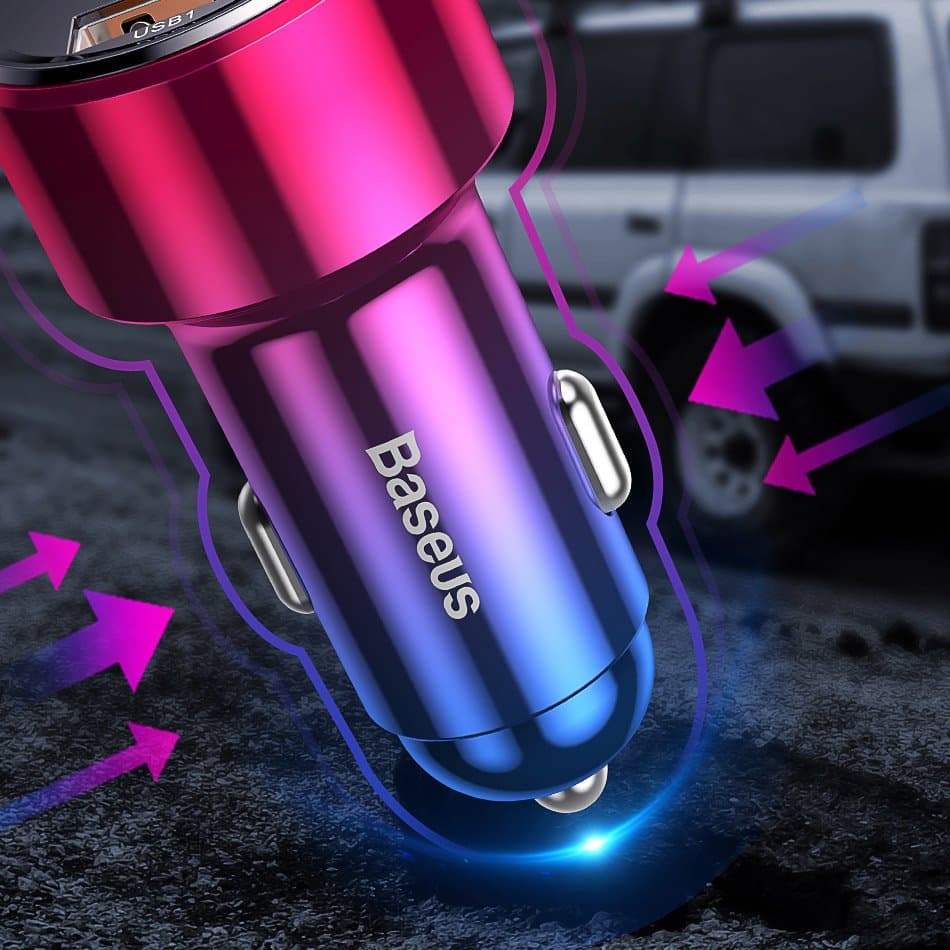Baseus Magic Series Dual QC - Quick Charge 3.0 2x USB 45W 6A car charger black (CCMLC20A-01) 13