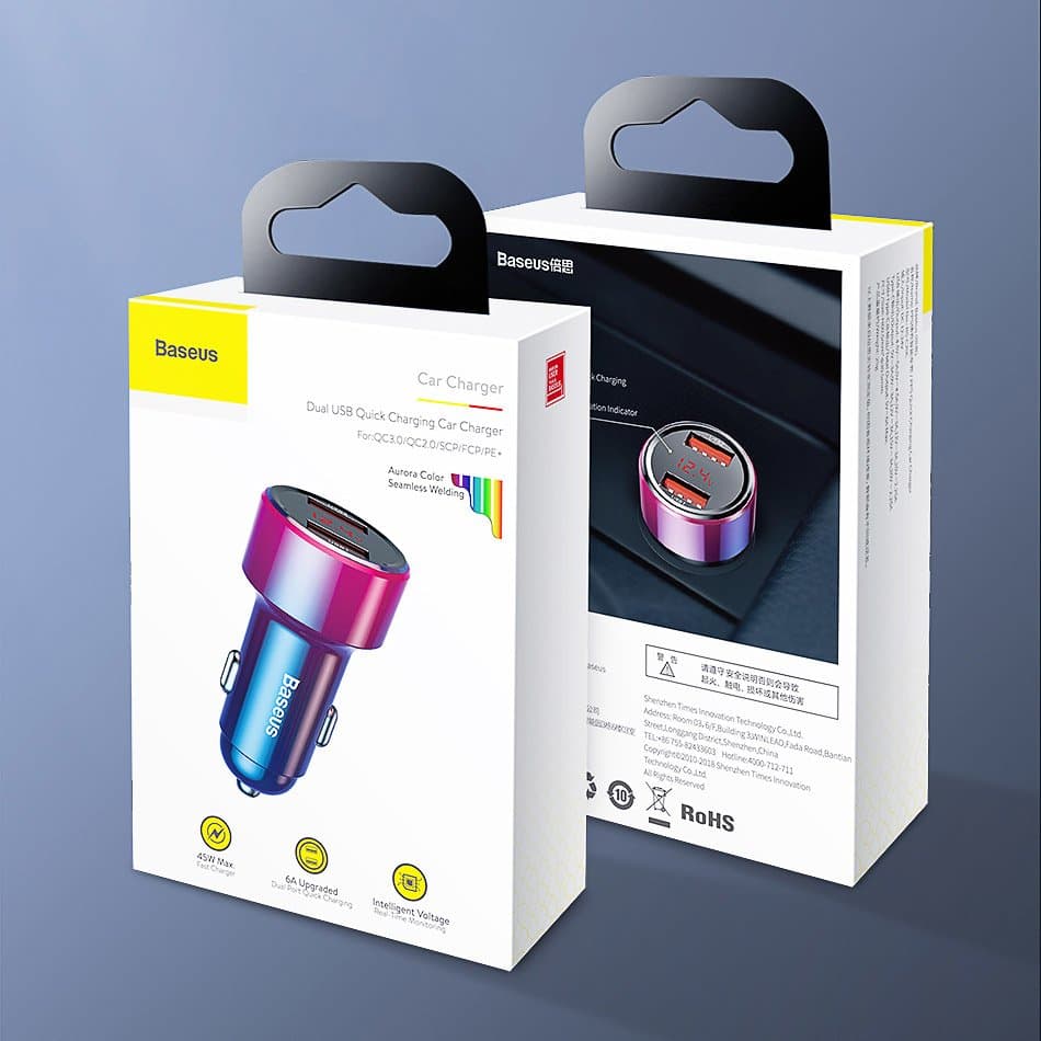 Baseus Magic Series Dual QC - Quick Charge 3.0 2x USB 45W 6A car charger black (CCMLC20A-01) 17