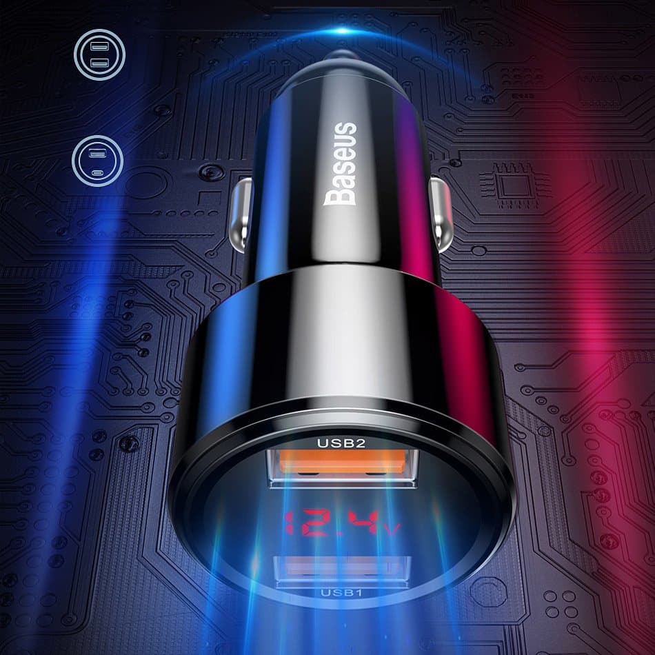 Baseus Magic Series Dual QC - Quick Charge 3.0 2x USB 45W 6A car charger black (CCMLC20A-01) 7