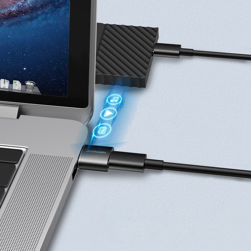 Joyroom adapter USB Type C (female) to USB (male) adapter black (S-H152 Black) 3