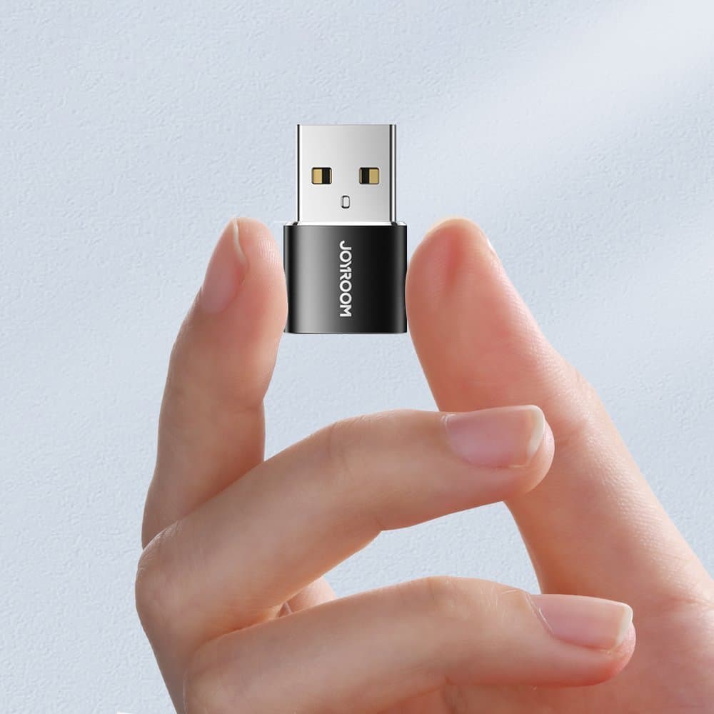 Joyroom adapter USB Type C (female) to USB (male) adapter black (S-H152 Black) 7