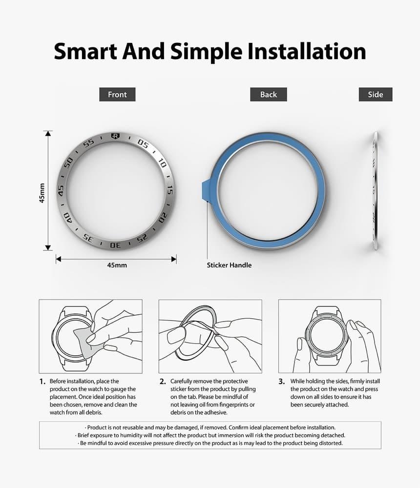 Ringke Bezel Styling case frame envelope ring Samsung Galaxy Watch 3 45mm black (GW3-45-62) 4