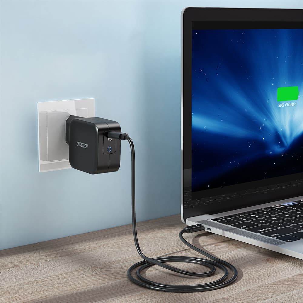 Choetech GaN USB Type C wall charger 61W Power Delivery black (Q6006) 3