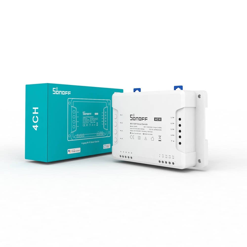 Sonoff 4CH R3 Smart Ενδιάμεσος Διακόπτης Wi-Fi, Λευκός 4