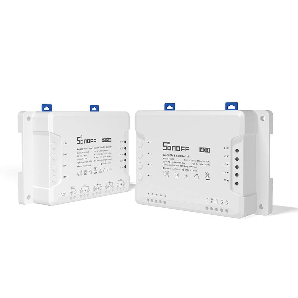 Sonoff 4CH R3 Smart Ενδιάμεσος Διακόπτης Wi-Fi, Λευκός 3