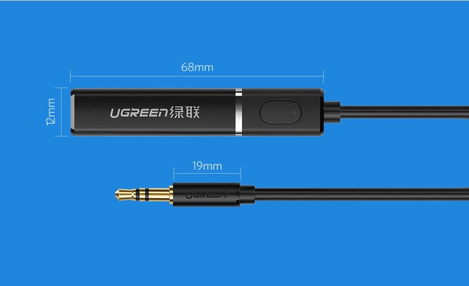 Ugreen Bluetooth 5.0 transmitter wireless audio adapter 3.5 mm mini jack Μαύρο (40761 CM107) 13