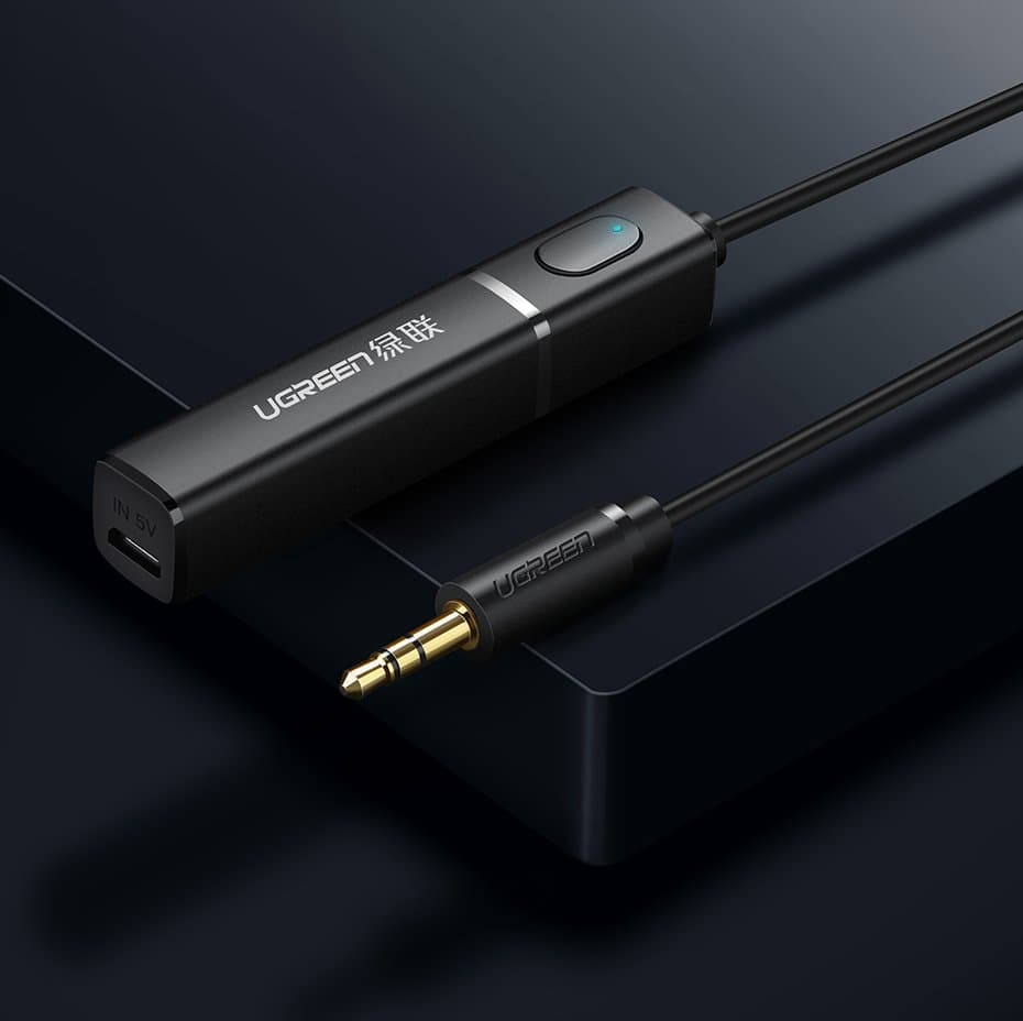 Ugreen Bluetooth 5.0 transmitter wireless audio adapter 3.5 mm mini jack Μαύρο (40761 CM107) 3