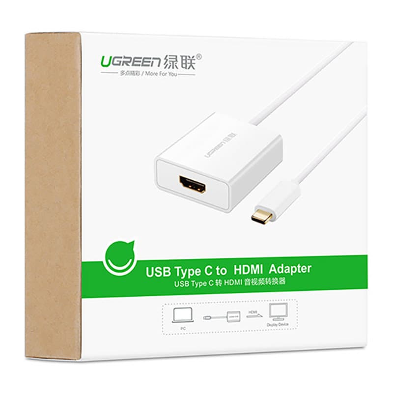 Ugreen adapter USB Type C (male) - HDMI (female) white (40273) 5
