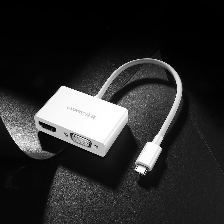 Ugreen adapter video converter USB Type C - HDMI / VGA Λευκό (MM123) 2