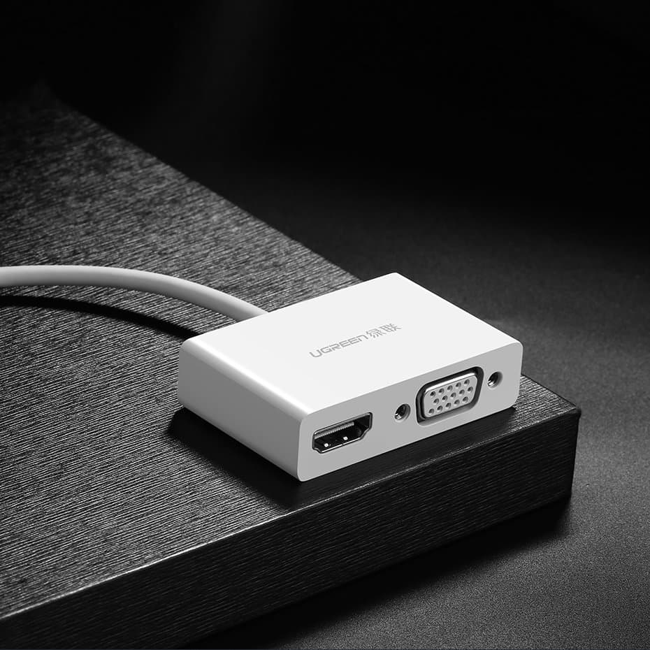 Ugreen adapter video converter USB Type C - HDMI / VGA Λευκό (MM123) 3
