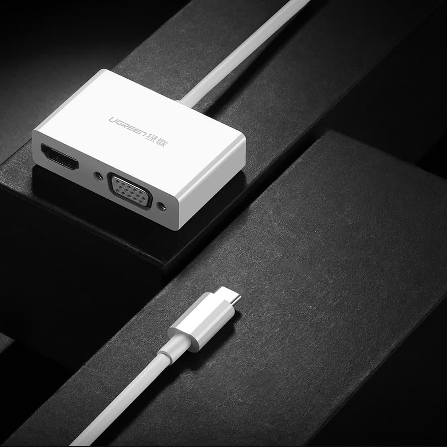Ugreen adapter video converter USB Type C - HDMI / VGA Λευκό (MM123) 8