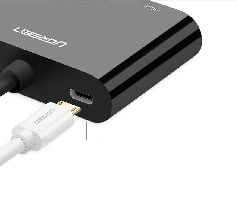 Ugreen adapter converter HDMI - VGA / HDMI + mini jack 3.5mm Μαύρο (CM101) 8
