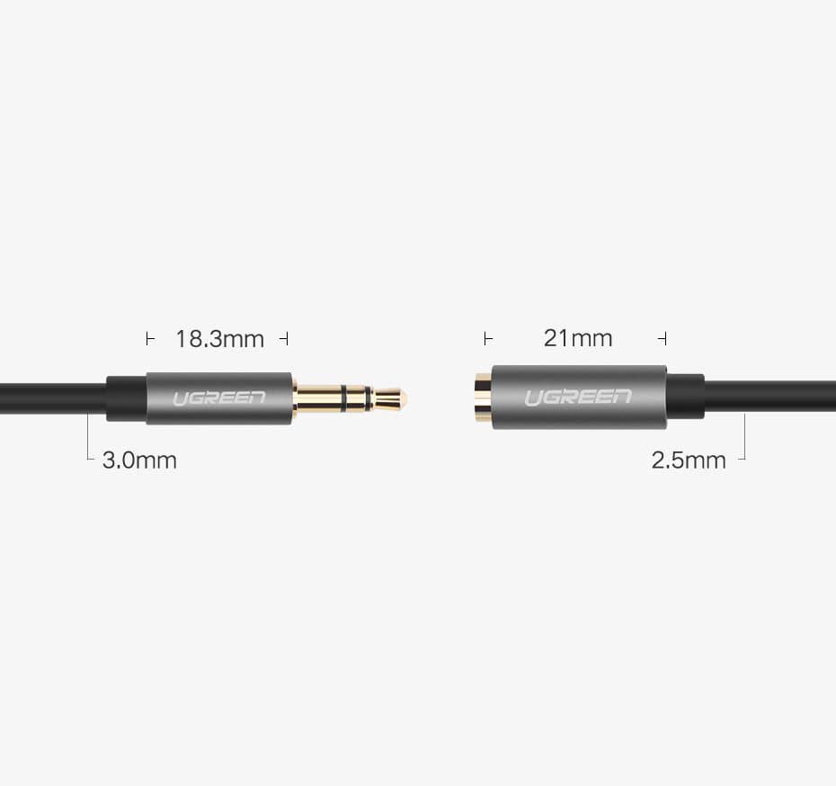 Ugreen cable 3.5 mm headphone splitter mini jack AUX 20cm (2 x audio output) silver (10532) 11