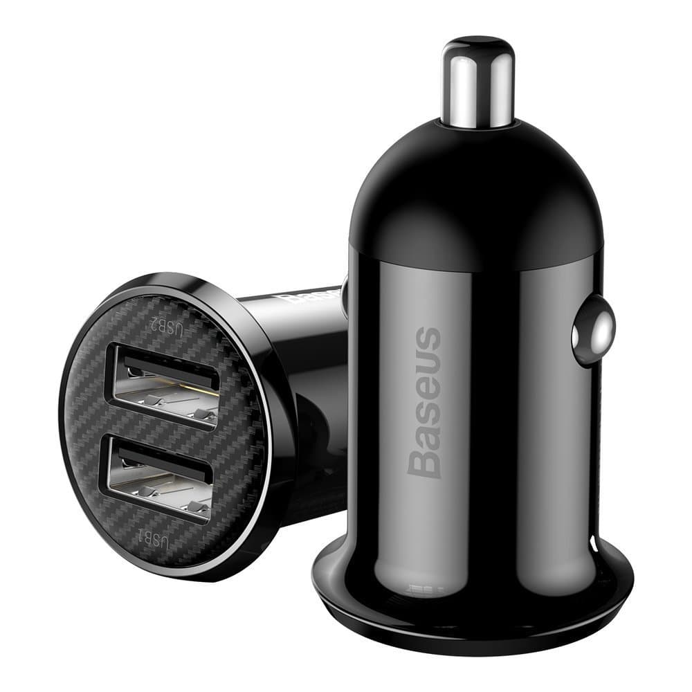 Baseus Grain Pro car charger 2x USB 4.8 A black (CCALLP-01) 2