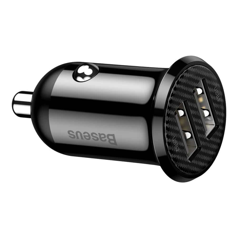 Baseus Grain Pro car charger 2x USB 4.8 A black (CCALLP-01) 3