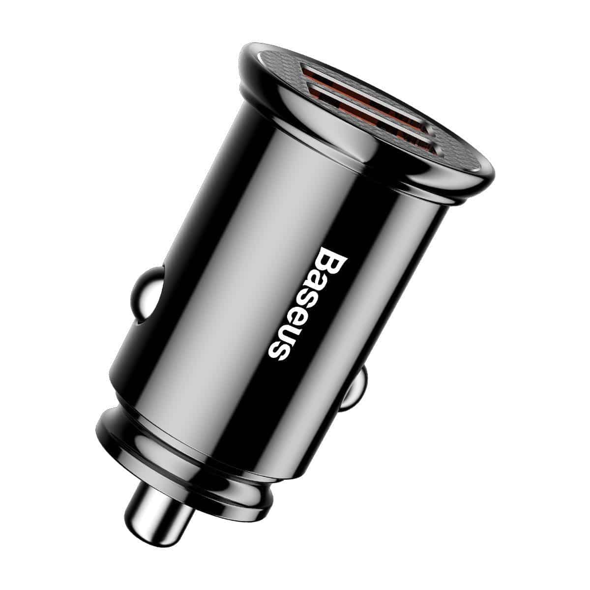 Baseus Circular Car Charger 2xUSB QC3.0 5A 30W (Black) 5