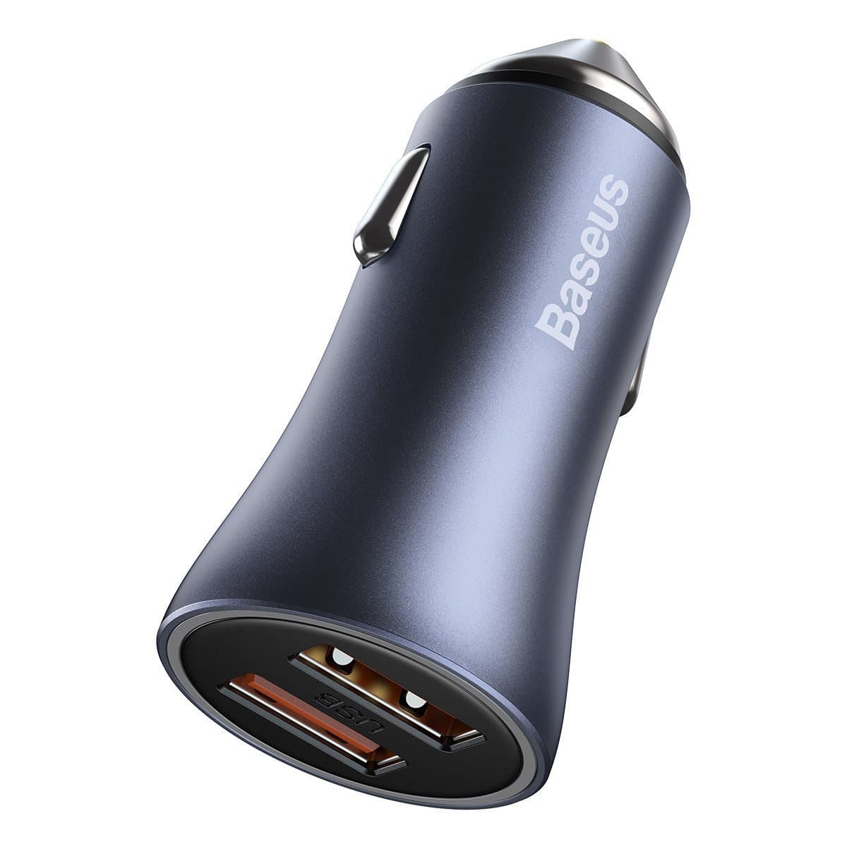 Baseus Golden Contactor Pro car charger, 2x USB, 40W + cable USB to USB-C 1m (gray) 7