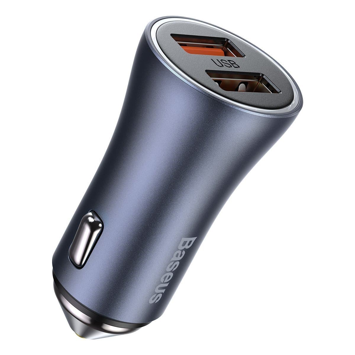 Baseus Golden Contactor Pro car charger, 2x USB, 40W + cable USB to USB-C 1m (gray) 6