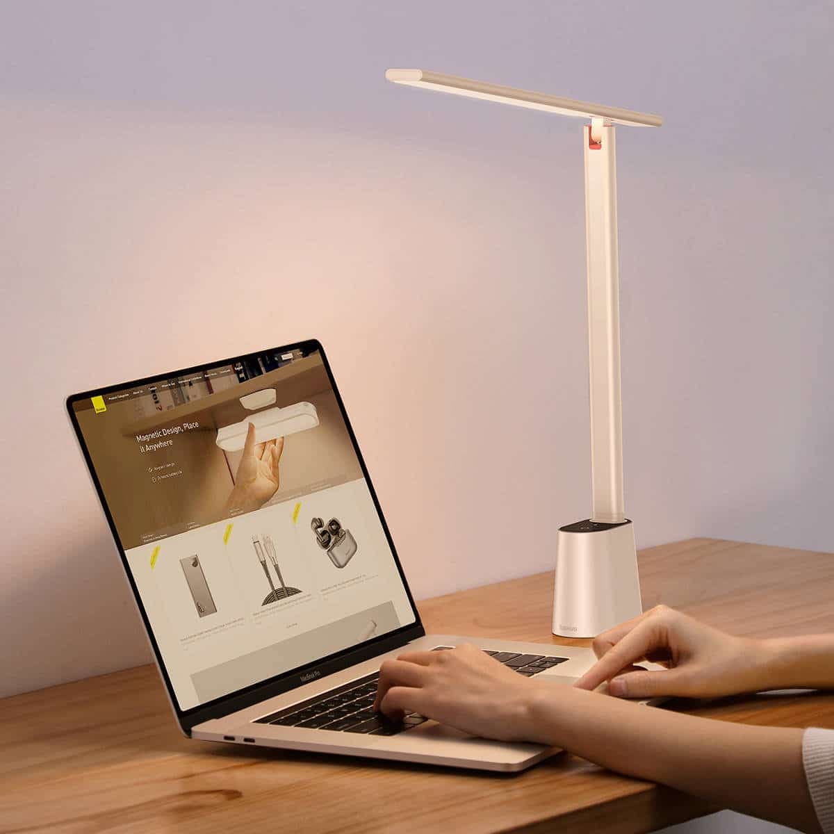 Baseus Smart Eye folding desk lamp rechargeable (white) 7