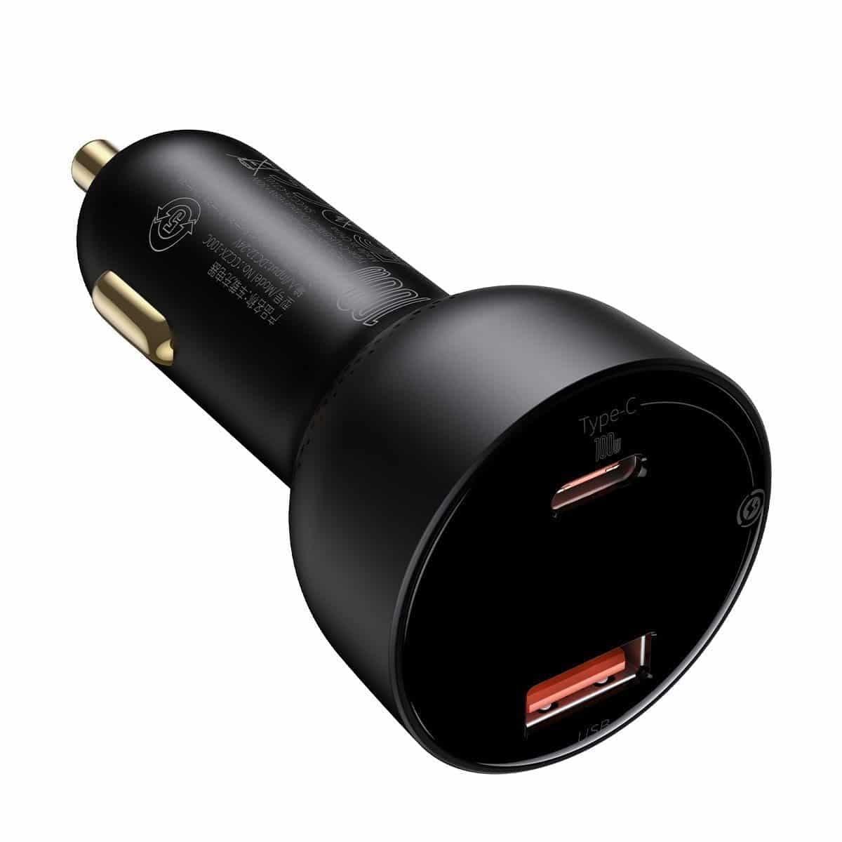 Baseus Superme Car charger, USB, USB-C, 100W (black) 4