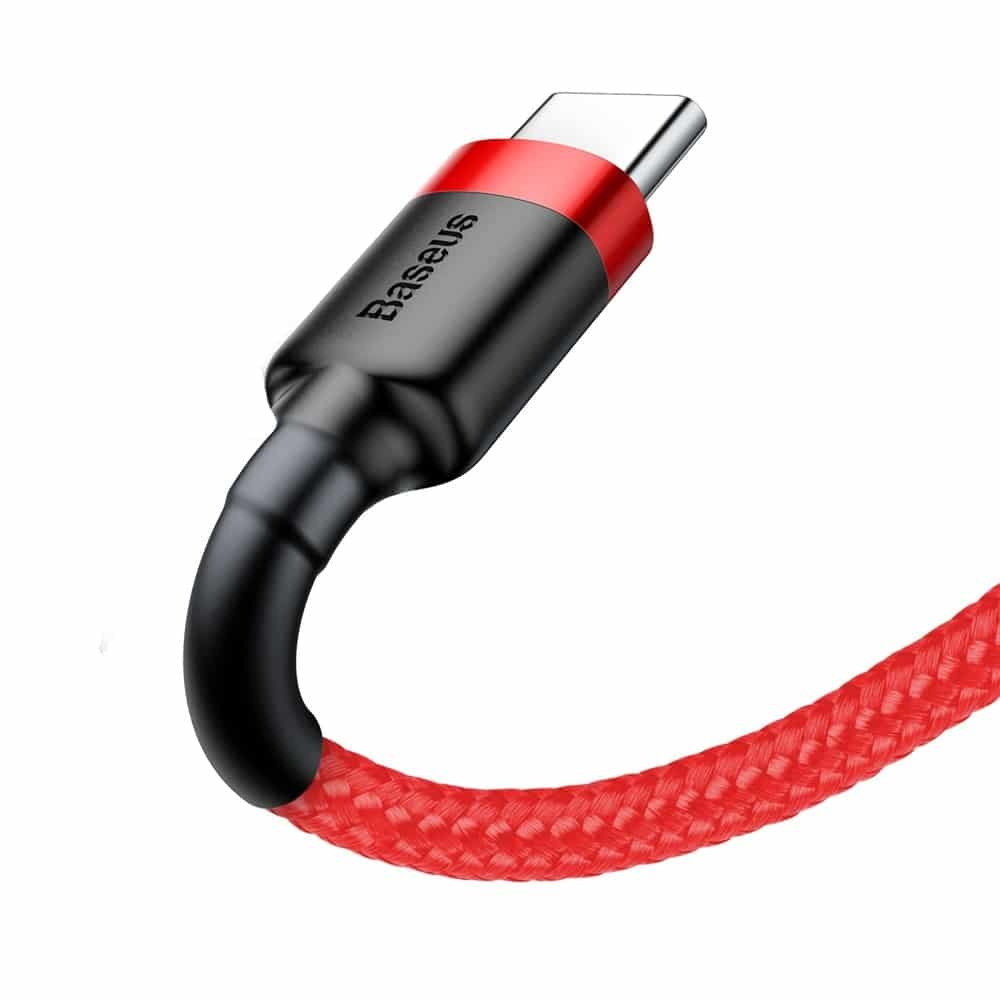 Baseus Cafule Καλώδιο durable nylon cable USB / USB-C QC3.0 2A 2M Κόκκινο (CATKLF-C09) 2