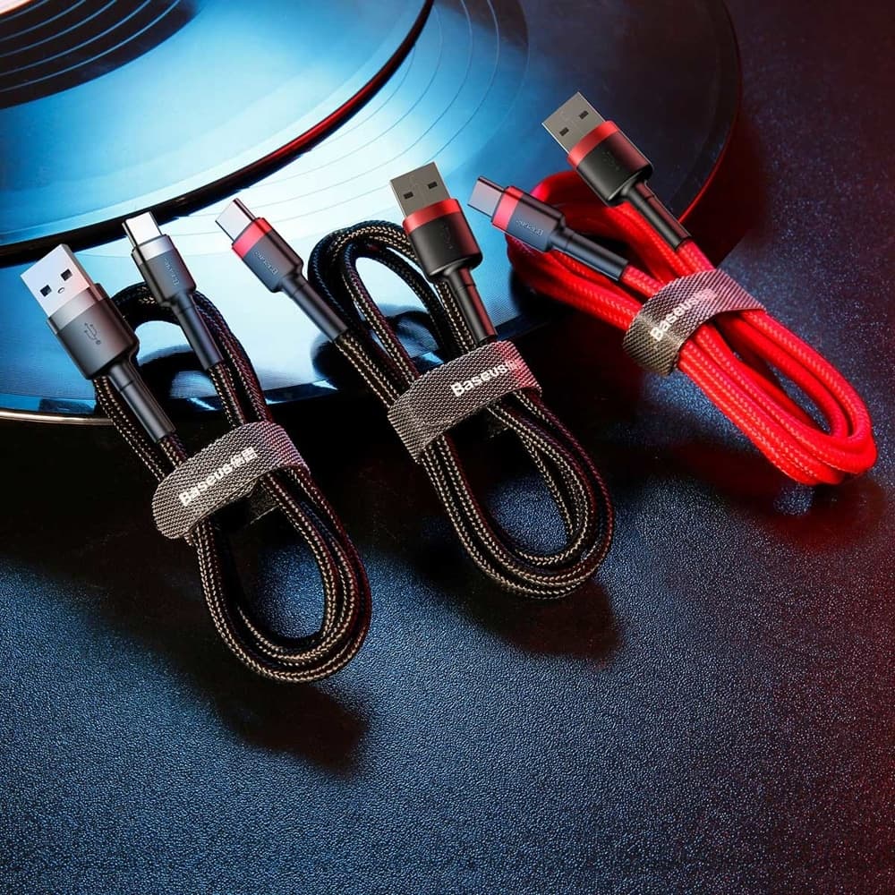 Baseus Cafule Καλώδιο durable nylon cable USB / USB-C QC3.0 2A 2M Κόκκινο (CATKLF-C09) 6