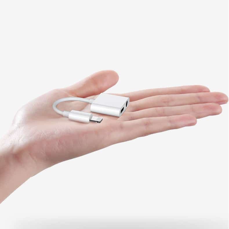 Joyroom Lightning - 2x Lightning headphone adapter audio and charging white (S-Y104) 3