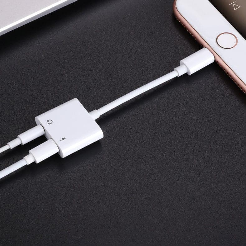 Joyroom Lightning - 2x Lightning headphone adapter audio and charging white (S-Y104) 7