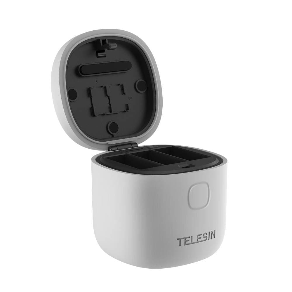 Telesin τριπλός αδιάβροχος φορτιστής για GoPro Hero 9 / Hero 10 (GP-BTR-904-GY)