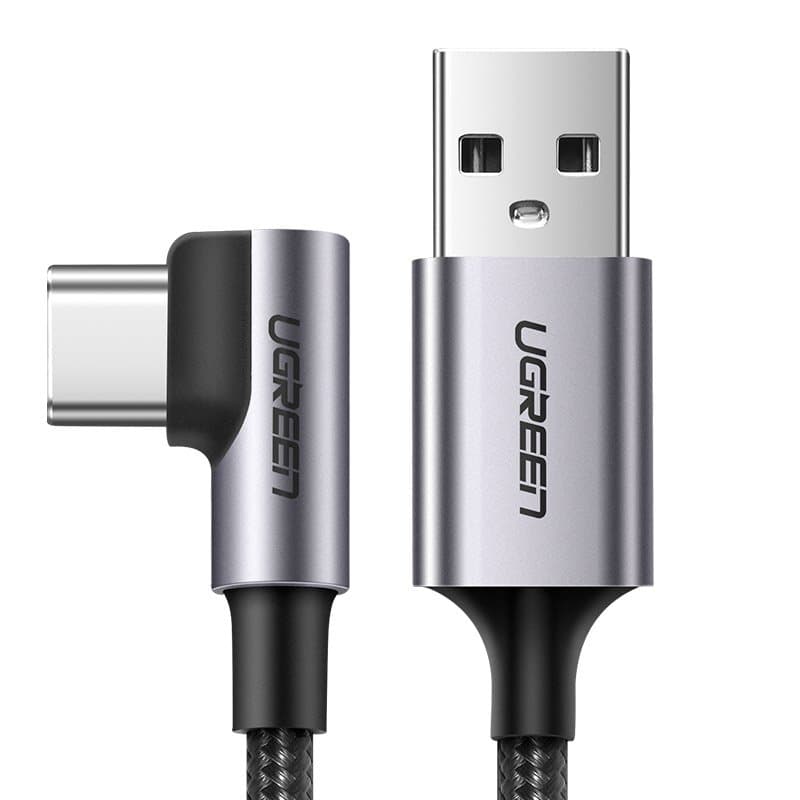 Ugreen angle cable USB - USB Type C 2m 3A gray (50942) 1