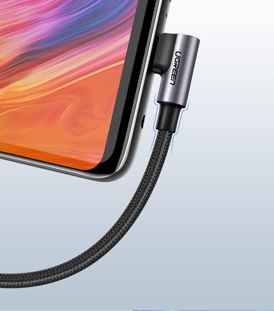 Ugreen angle cable USB - USB Type C 2m 3A gray (50942) 7