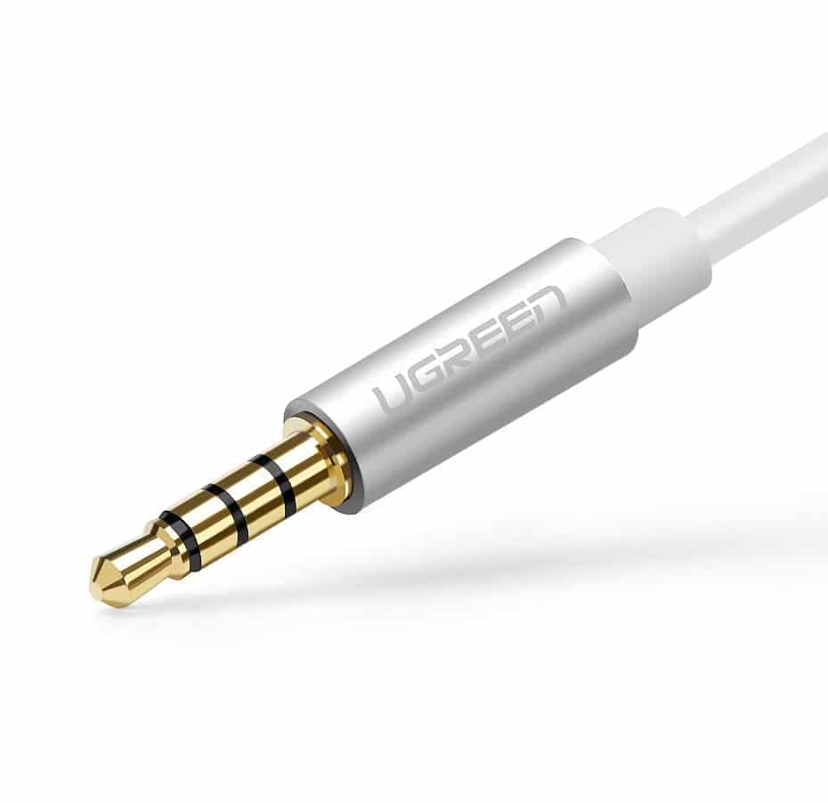 Ugreen cable cable headphone splitter 3.5 mm mini jack AUX microphone 20cm (microphone + stereo output) silver (30619) 6