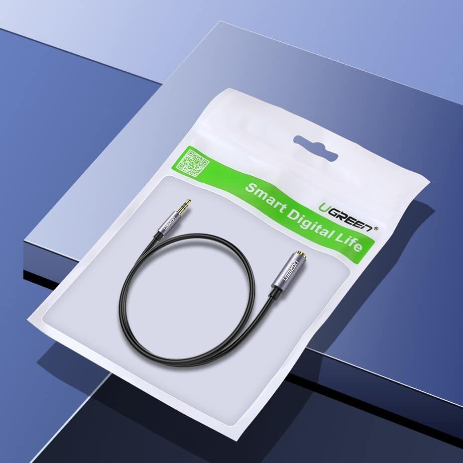 Ugreen cable AUX extension cable 3.5 mm mini jack 1m Ασημένιο (10592) 11