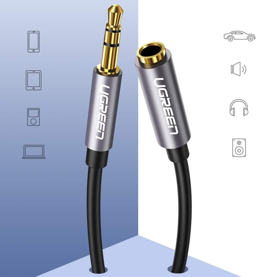 Ugreen cable AUX extension cable 3.5 mm mini jack 1m Ασημένιο (10592) 4