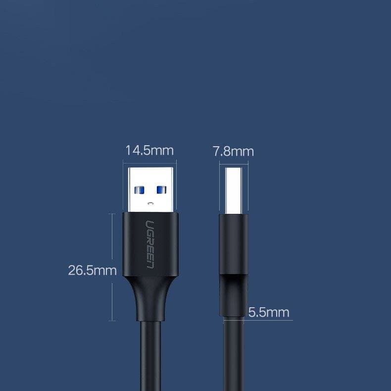 Ugreen cable USB 3.0 cable (male) - USB 3.0 (male) 2m Γκρί (10371) 11