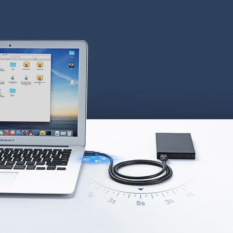 Ugreen cable USB 3.0 cable (male) - USB 3.0 (male) 2m Γκρί (10371) 5