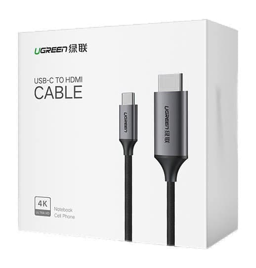 Ugreen cable HDMI cable - USB Type C 4K 60 Hz 1.5 m Μαύρο-Γκρί (MM142 50570) 5