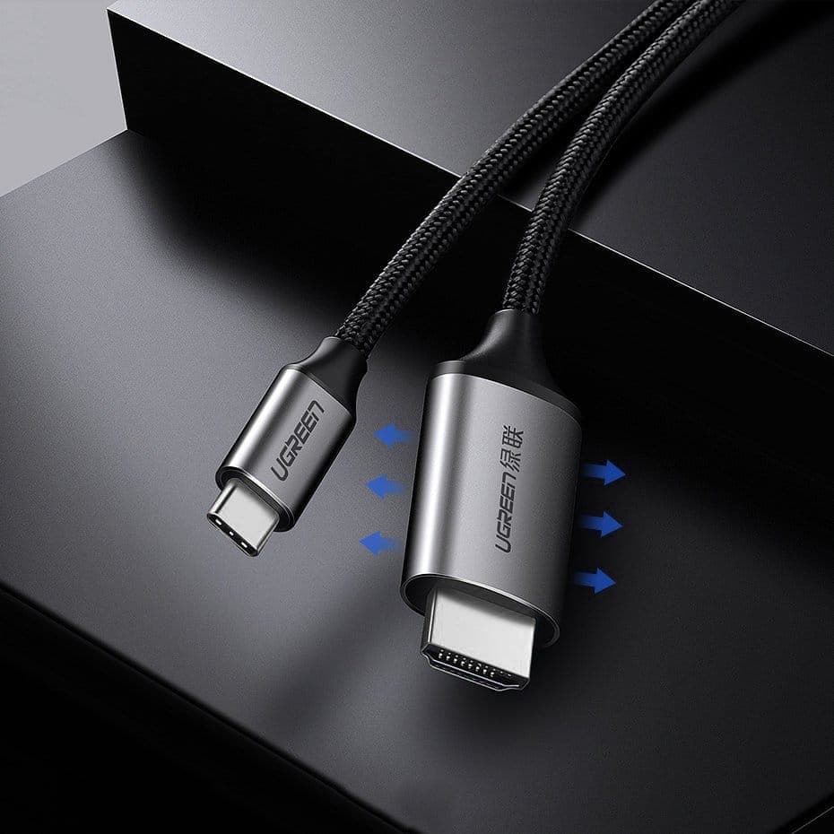 Ugreen cable HDMI cable - USB Type C 4K 60 Hz 1.5 m Μαύρο-Γκρί (MM142 50570) 12