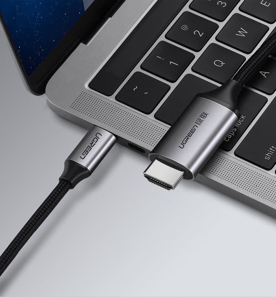 Ugreen cable HDMI cable - USB Type C 4K 60 Hz 1.5 m Μαύρο-Γκρί (MM142 50570) 11
