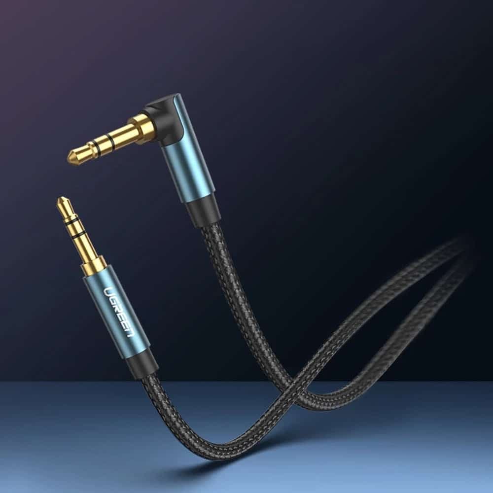 Ugreen angled AUX cable 2 x mini jack 3.5 mm 1m Μπλέ (AV112) 17