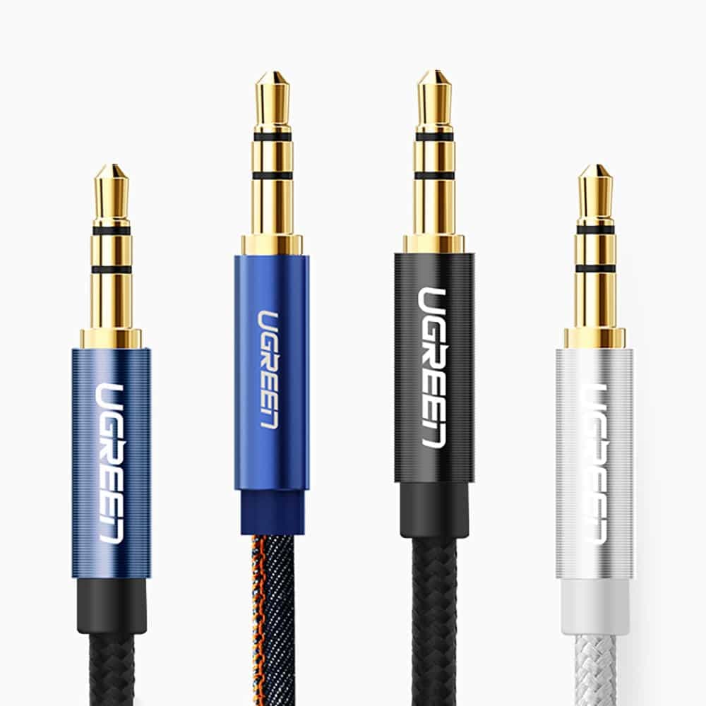 Ugreen angled AUX cable 2 x mini jack 3.5 mm 1m Μπλέ (AV112) 15