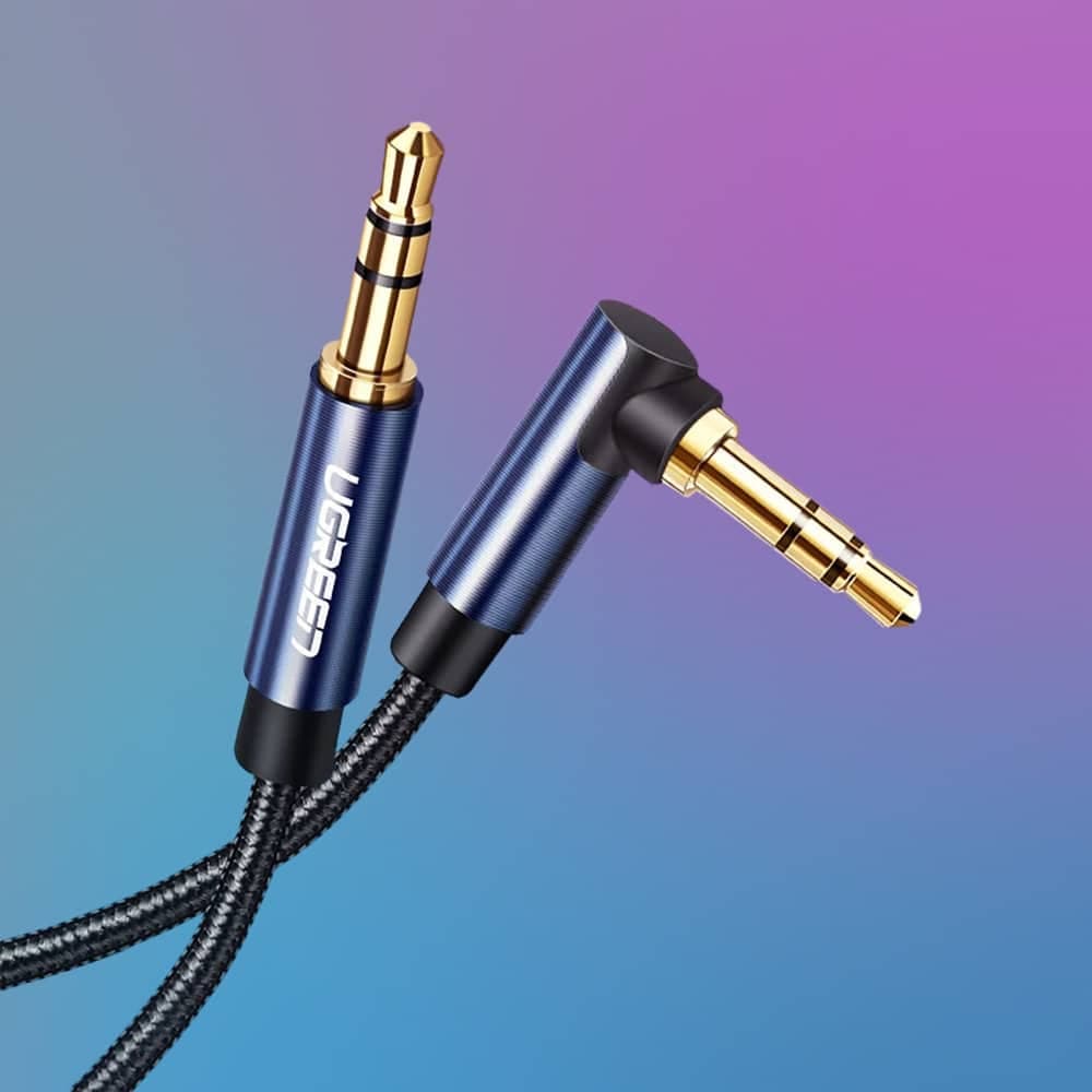 Ugreen angled AUX cable 2 x mini jack 3.5 mm 1m Μπλέ (AV112) 20