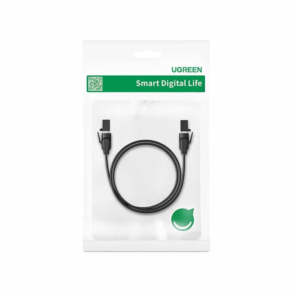 Ugreen LAN Ethernet Cat.8 U / FTP cable flat 1m Μαύρο (NW134) 5