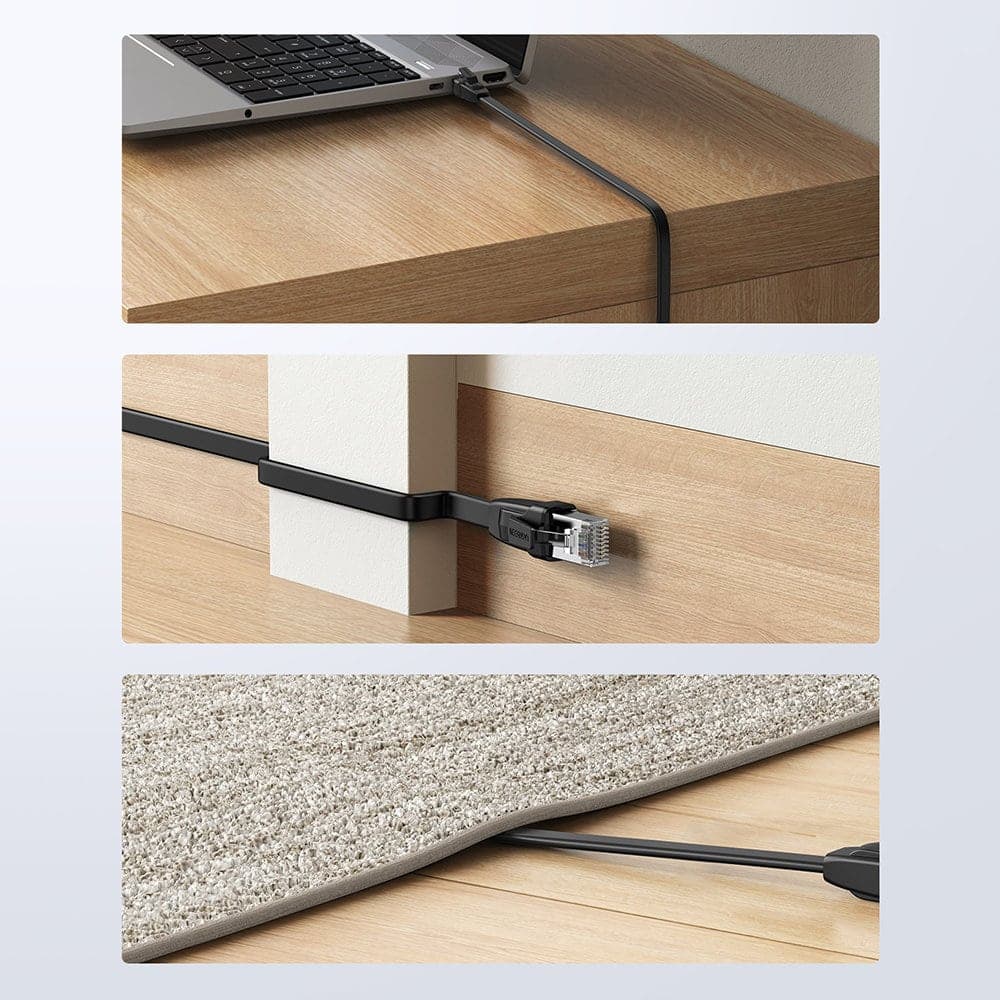 Ugreen LAN Ethernet Cat.8 U / FTP cable flat 1m Μαύρο (NW134) 13