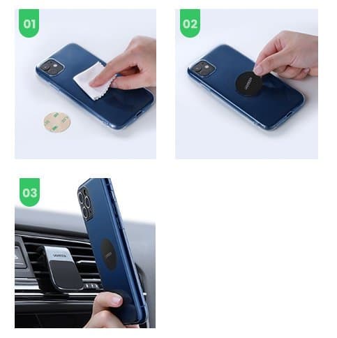 Ugreen magnetic car holder for the ventilation grille, Ασημένιο (LP290) 12