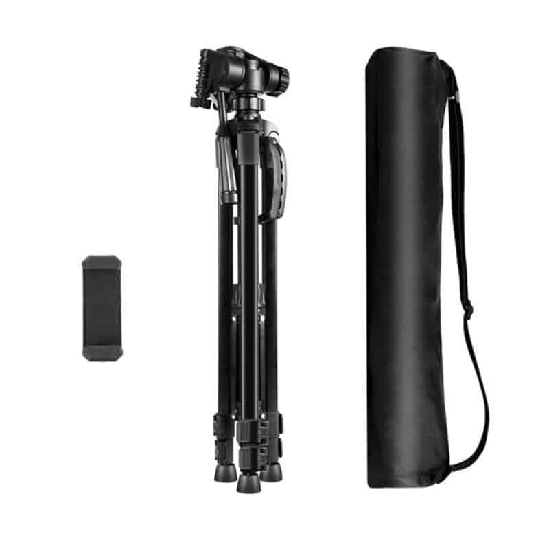 Puluz Tripod / Tripod with 3D 360° head + phone holder PU3096B (Μαύρο)