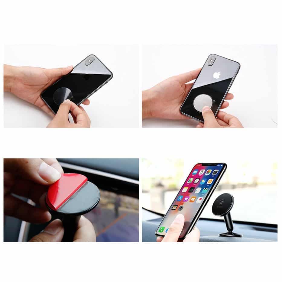 Baseus Bullet An On-board Magnetic Dashboard Car Holder Μαύρο (SUYZD-01) 13